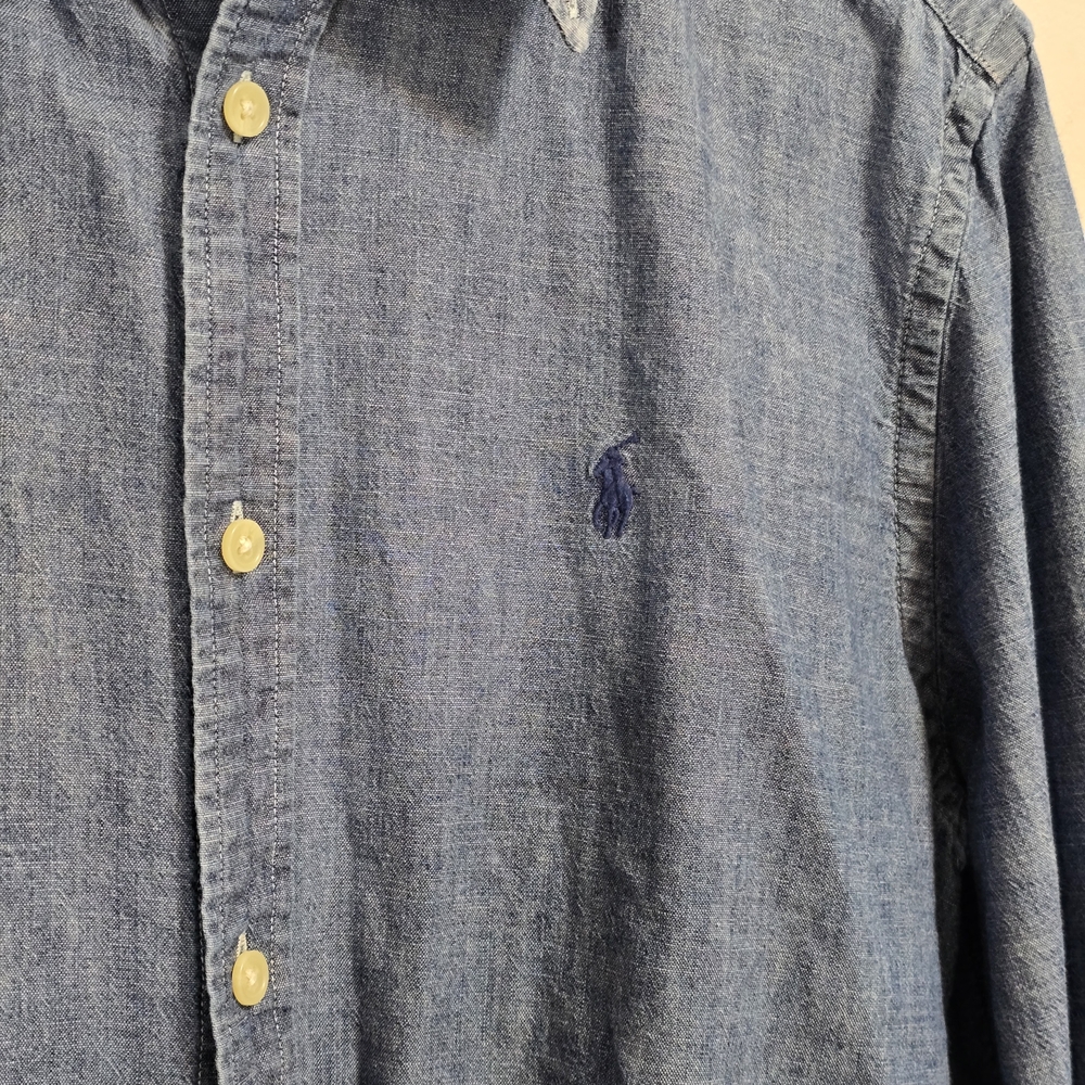 Ralph Lauren Casual Blue cotton Button Down Shirt - Picture 4 of 8